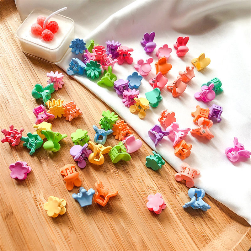 10Pcs/Set Mini Flower Hair Claw Clips For Kids