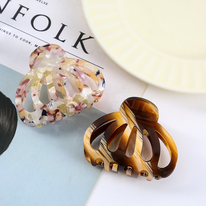 Bohemian Acetate Tortoise Shell Hair Clips Women Strong Grip Claw Clips