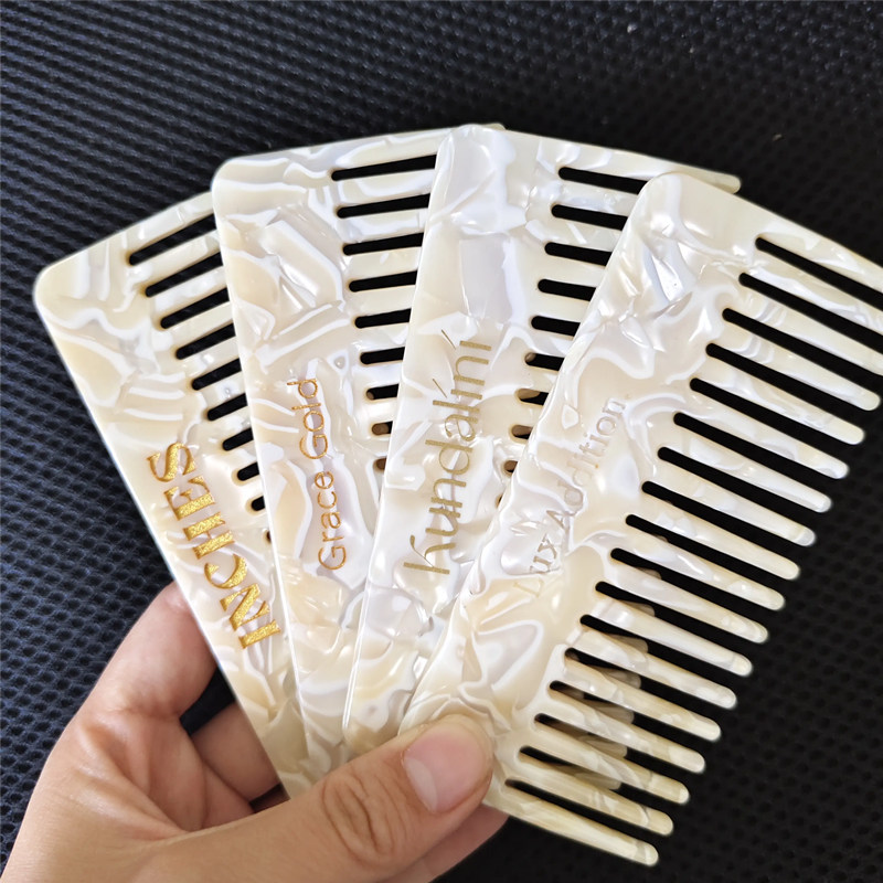 BSCI & GRS Factory Wholesale Massage Barber Custom Logo Acetate Hair Comb With Wide Teeth for Women Girls BSCI & GRS Factory Wholesale Massage Barber Custom Logo Acetate Hair Comb With Wide Teeth for Women Girls