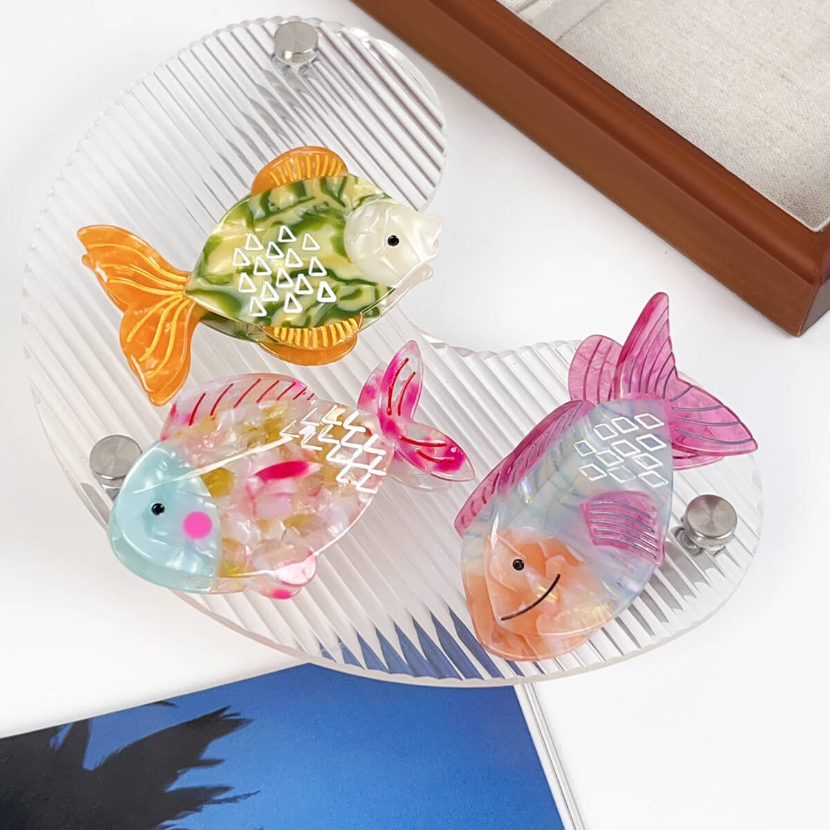 Fish Acetate Hair Claw Clip