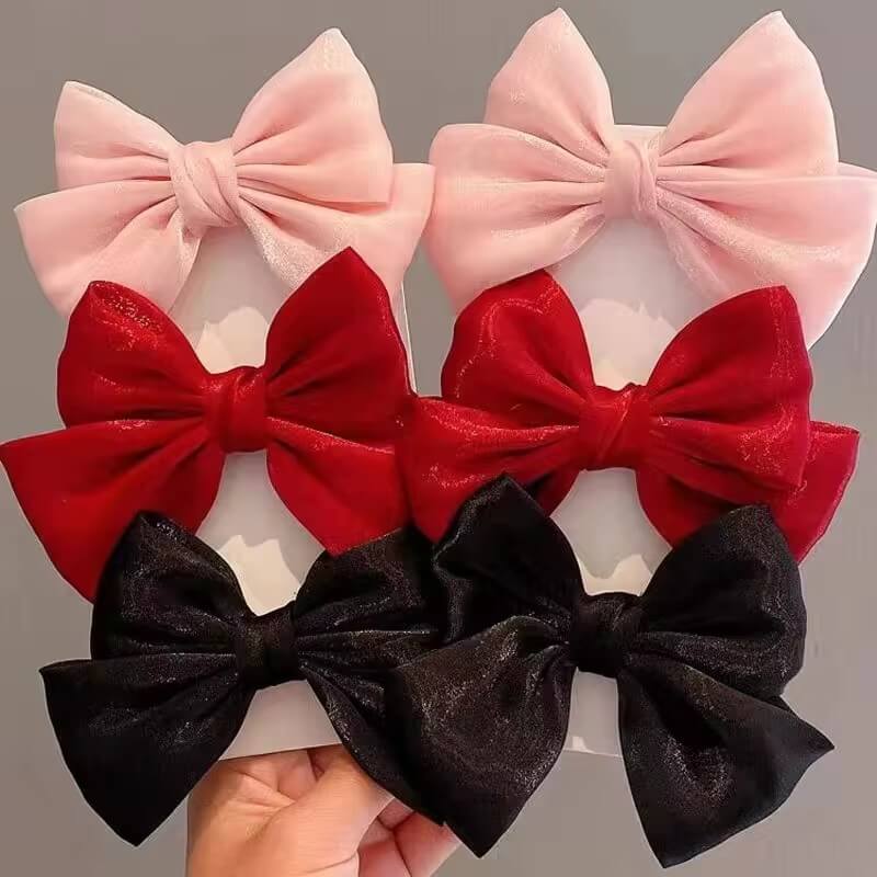 Kids Big Bow Princess Hair Clips