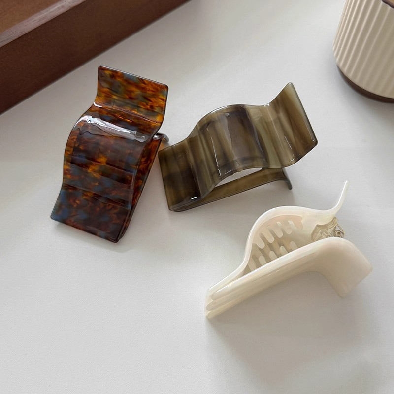 Korean Style Retro Fashion Custom Logo Square Duck Acetate Wave Large Hair Claw Clips for Women's Girls Accessories Korean Style Retro Fashion Custom Logo Square Duck Acetate Wave Large Hair Claw Clips for Women's Girls Accessories