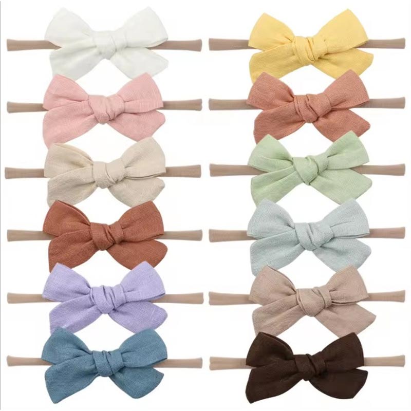 Nylon Infants Elastic Bow Hairband