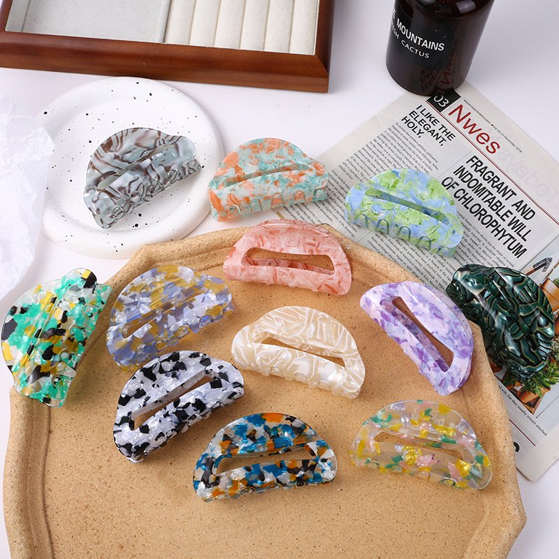 Retro Acetate Hair Claw Clips No Damage for Hair